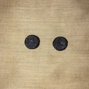 Black wooden rose plugs gauges size zero